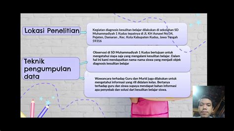 Laporan Diagnosis Kesulitan Belahar Siswa Sd Muhammadiyah Kudus Youtube