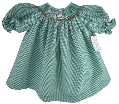 Green Gingham Smocked Dress For American Girl Doll Clothes Christmas