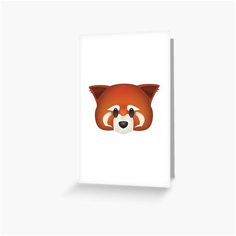 Red Panda Emoji Greeting Card By Linearstudios Redbubble