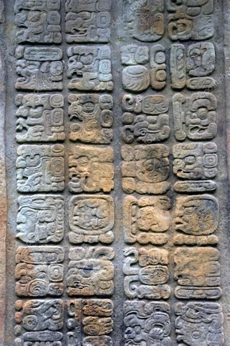 Ancient Mayan Hieroglyphs Stock Photo By ©vkorost 13894477
