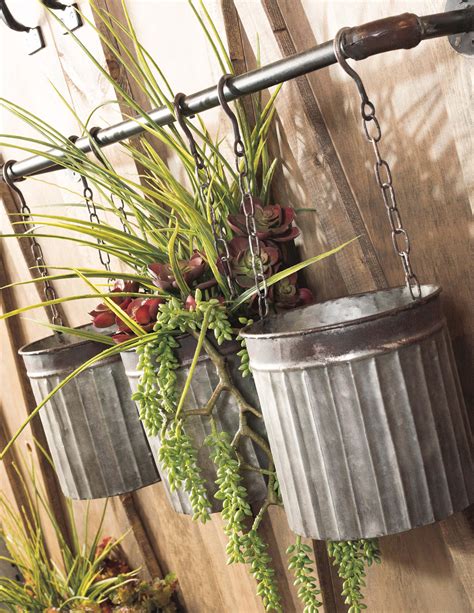 Hanging Bucket Planter, Galvanized Planter, Succulent Planter | Bucket