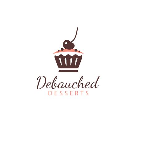 Elegant Playful Bakery Logo Design For Debauched Desserts By