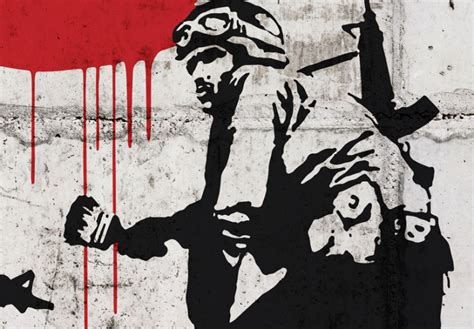 Tavla Soldiers Painting Peace By Banksy Urban Konst Tavlor