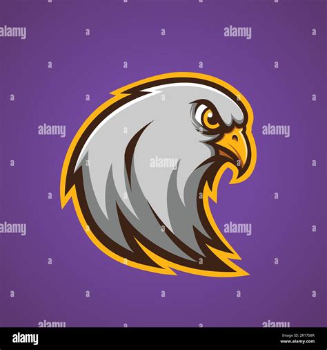 Falcon Head Mascot Logo Animals Mascot E Sports Logo Vector