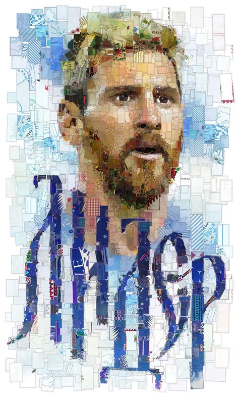 Россия 2018 Lionel Messi Argentina Mosaicos Retratos Cine Arte