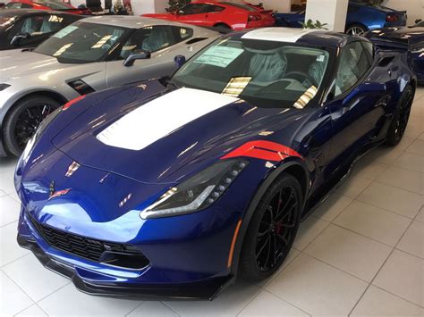 2017 Corvette Grand Sport In Admiral Blue Metallic With Light Gray
