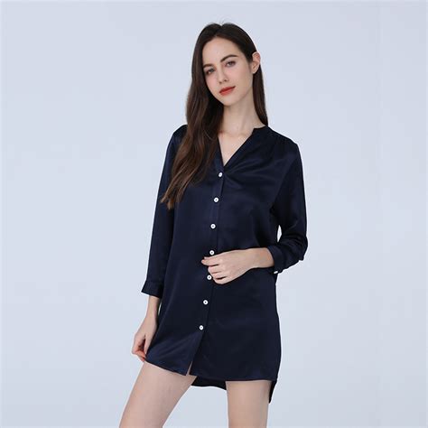 Womens Mulberry Silk Nightshirt Sleepshirt