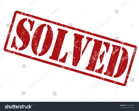 Solved Grunge Rubber Stamp On White Stock Vector Royalty Free 155496245