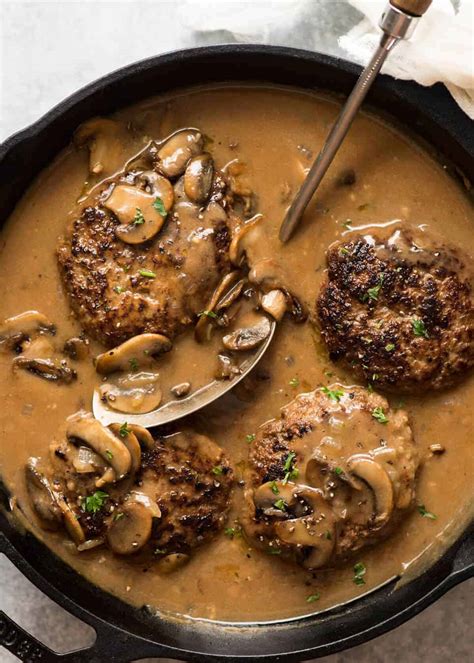 Salisbury Steak With Mushroom Gravy Recipetin Eats