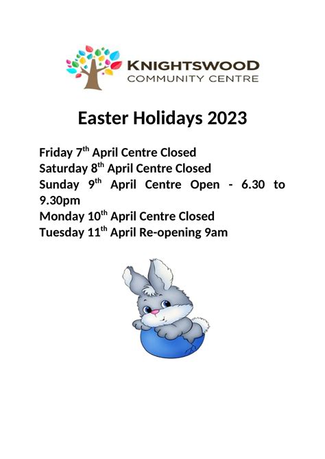 Knightswood Community Centre Easter Holiday Dates Knightswood Community Centre