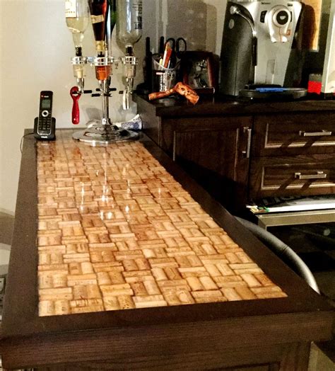 Wine cork epoxy bar top by Fogliart | Bar top