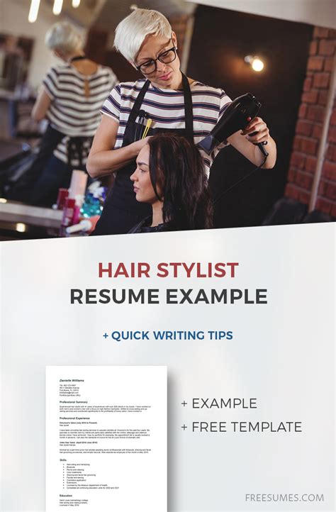 a shiny hair stylist resume example quick writing tips freesumes