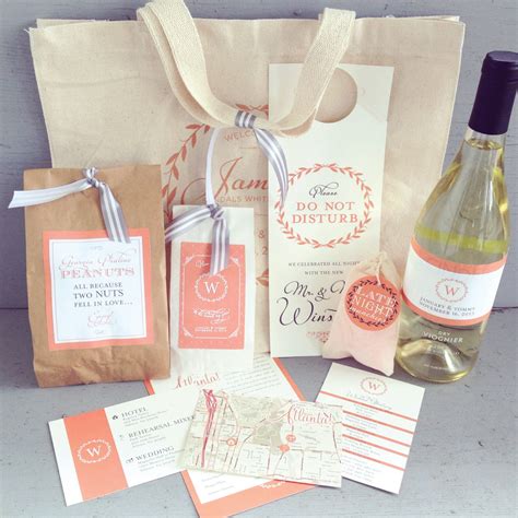 Wedding Guest Welcome Bag With Printed Canvas Tote