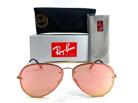 New Ray Ban Blaze Aviator Rb3584n 9050e4 Sunglasses Gold Frame Pink