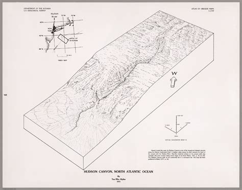 Hudson Canyon North Atlantic Ocean David Rumsey Historical Map