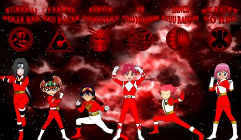 Anime Red Rangers For Davontew1 By Rangeranime On Deviantart