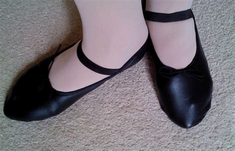 Black Leather Ballet Shoes Adult Ballet Slippers Full Sole Etsy