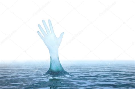 Hand Reaching Upwards From The Water Surface — Stock Photo © Mopic