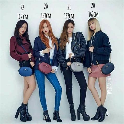 Their Age And Height But Lisas Height Is 170cm Blackpink Fashion