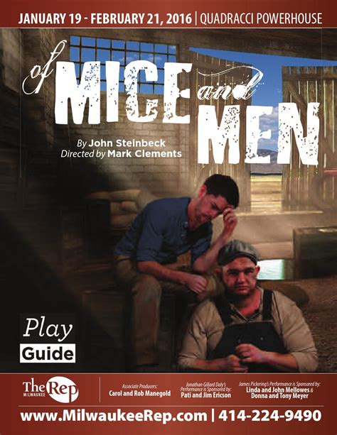 Of Mice And Men Play Guide By Milwaukee Rep Issuu