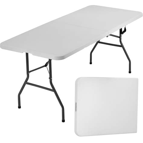Bestoffice 6 Foot Folding Camping Table For Picnic Table Party Table White