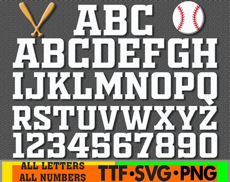 Baseball Number Fonts Ubicaciondepersonascdmxgobmx