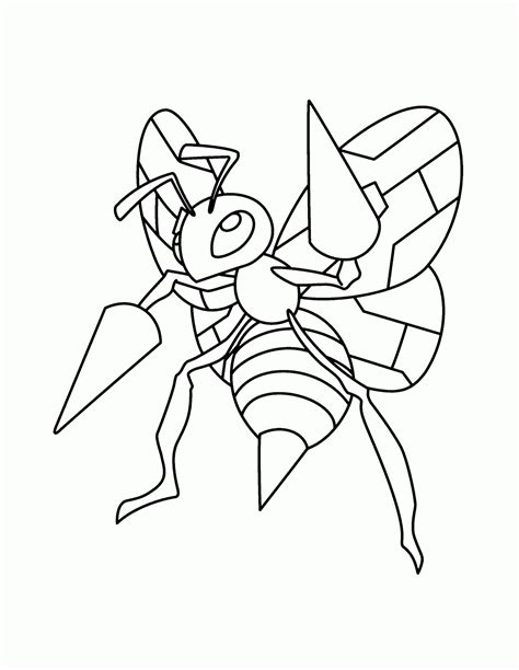Mega Beedrill Pages Coloring Pages