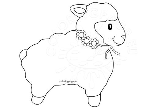 Lamb Outline Sheep Clip Art Coloring Page