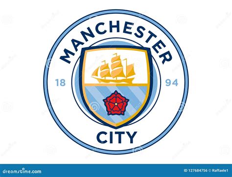 Manchester City Fc Golden Logo Premier League Blue Lo