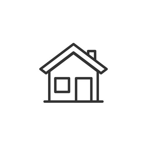 Simple House Icon On White Background 4416880 Vector Art At Vecteezy