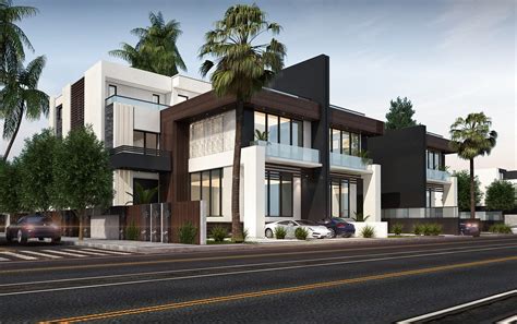 Modern Villa Elevations Design On Behance