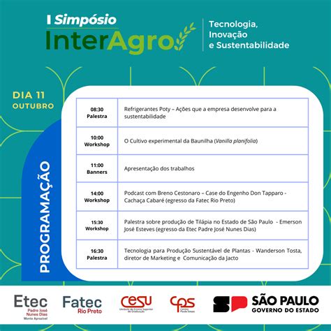 Etec de Monte Aprazível recebe o Primeiro Simpósio InterAgro Centro