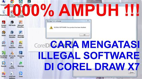 Ampuh Cara Mengatasi Corel Draw Illegal Software Coreldrawtutorial Coreldraw Youtube