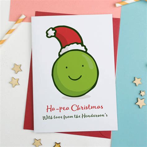 But, don't worry, these i'm still single christmas card quotes will make sure aunt linda minds her own business. Personalised Pea Christmas Card Single And Packs By A Is ...