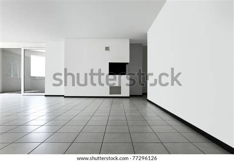 New Apartment Empty Room White Tiled Stock Photo Edit Now 77296126