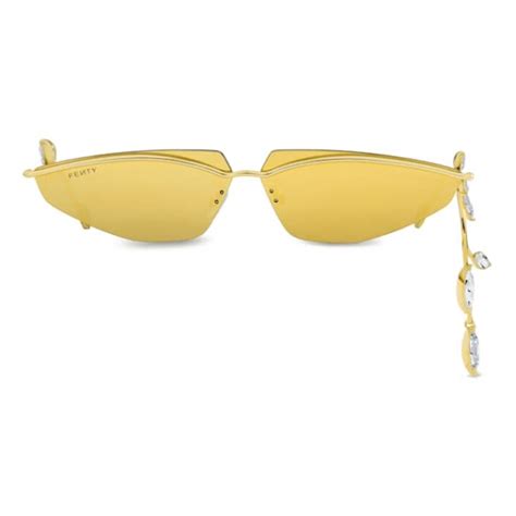 fenty side eye sunglasses gold sunglasses rihanna official fenty eyewear avvenice