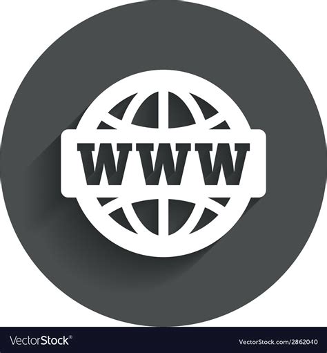 Sign Icon World Wide Web Symbol Royalty Free Vector