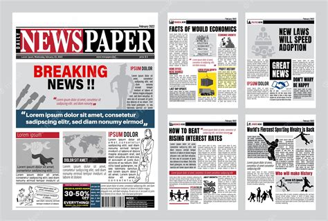 Premium Vector | Daily newspaper template design