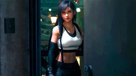Final Fantasy 7 Remake Meeting Tifa Tifas First Appearance Youtube