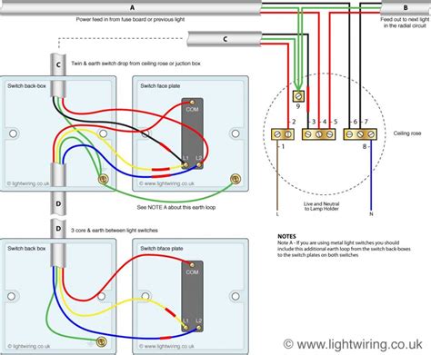 2 Way Lighting Circuit Diagram Light Wiring
