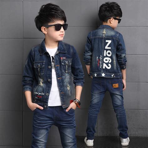 2019 New Boys Suits Spring Autumn Kids Girls Boys Denim Casual Clothing