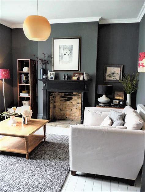 Showing 48 of 122 items. Decorating with dark colours, grey lounge. | Dark living ...