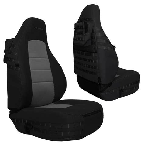 Front Tactical Seat Covers For Jeep Wrangler Tj 1997 02 Pair W Molle