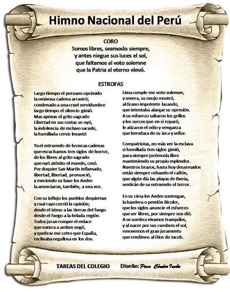Historia Sobre El Origen Himno Nacional Del Perú With Images