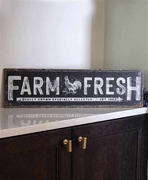 Col House Designs Wholesale Farm Fresh Black Distressed Metal Sign
