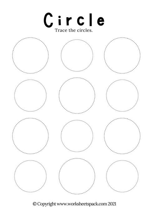 Tracing Circles Free Worksheets Pdf Worksheetspack