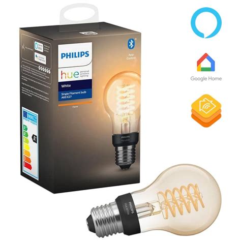 Philips Hue White Led Edison 7w A60 E27 Warm White Smart Light Bulb