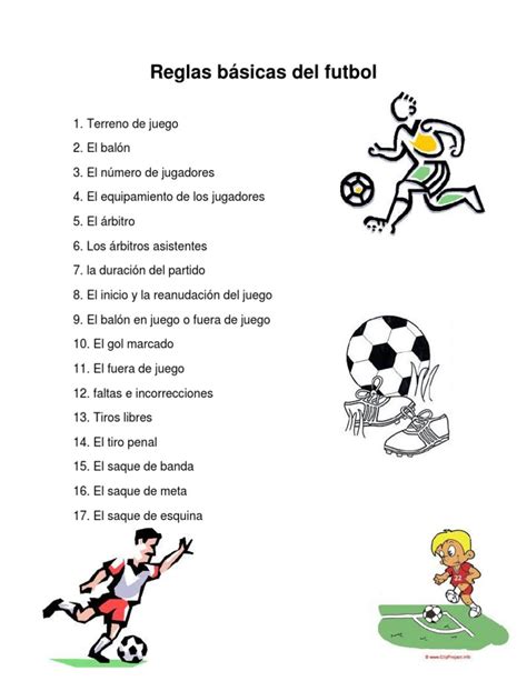 Reglas Básicas Del Futbol Pdf