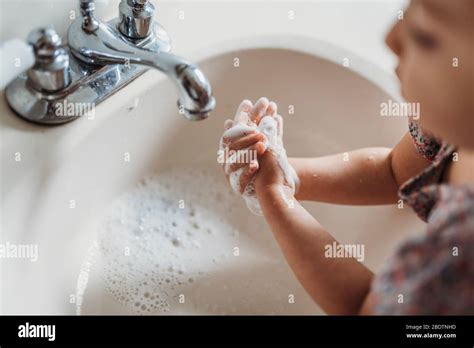 Child Washing Hands Soap 5 Years Hi Res Stock Photography And Images