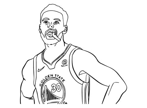 Star Stephen Curry Coloring Page Curry Coloring Page Page For Kids And